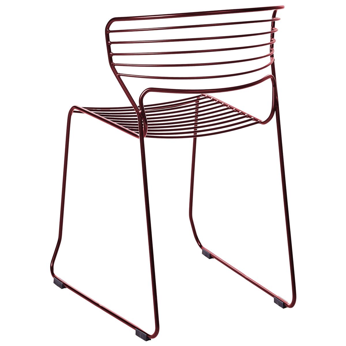 GARTENSTUHL 2er-Set Metall Rot Pistoia - Rot, Metall (54/80/51cm) - Beliani