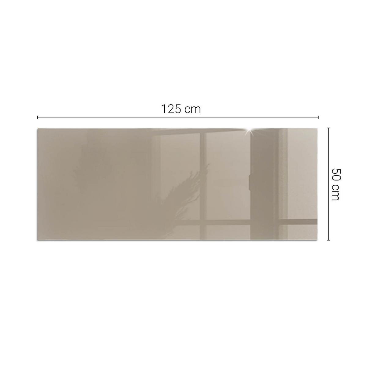 GLASPLATTE für Kamin 125x50 cm - Braun, Glas (125/50/0.4cm) - TULUP