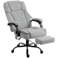 BÜROSTUHL-MIT-MASSAGEFUNKTION Polyester Grau - Grau, Textil (69.5/126/77.5cm) - HOMCOM