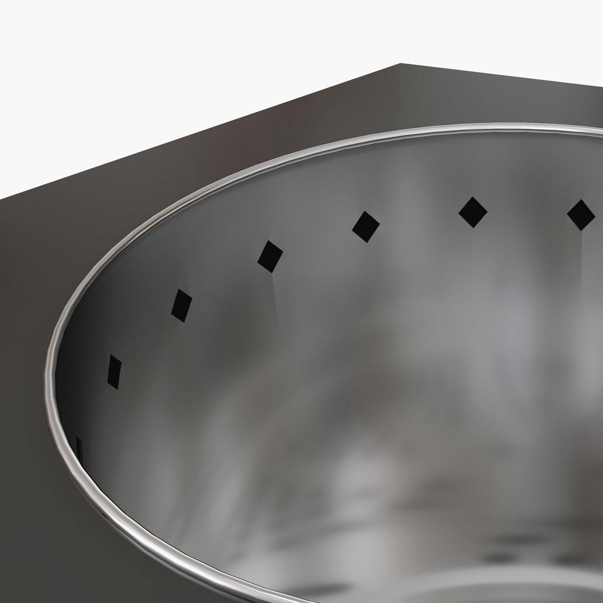 FEUERSCHALE, Metall, Edelstahl, Schwarz - Schwarz, Metall (38.8/46.5/45cm) - Outsunny