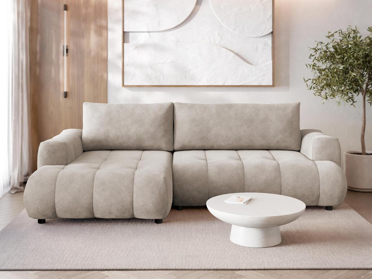 ECKSOFA Haiti, Seite: Links LC+2R - Schwarz/Mokka, Holz/Textil (276/156cm) - MIRJAN24