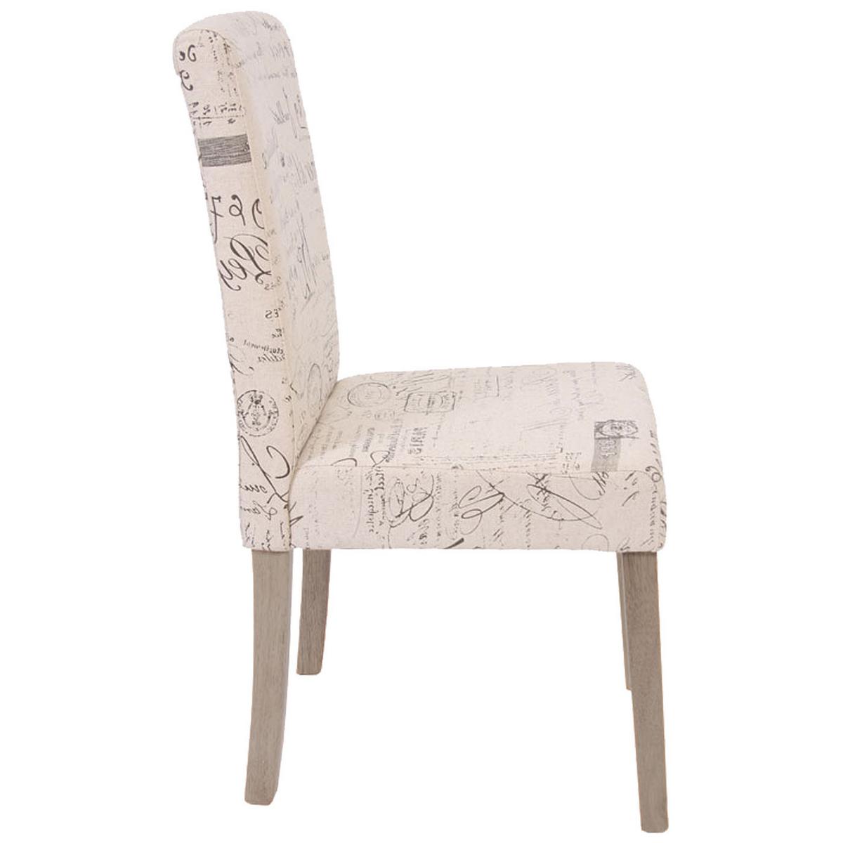 ESSZIMMERSTUHL SCHRIFT Beige 6er-Set - Beige/Creme, Textil (43/90/56cm) - MCW
