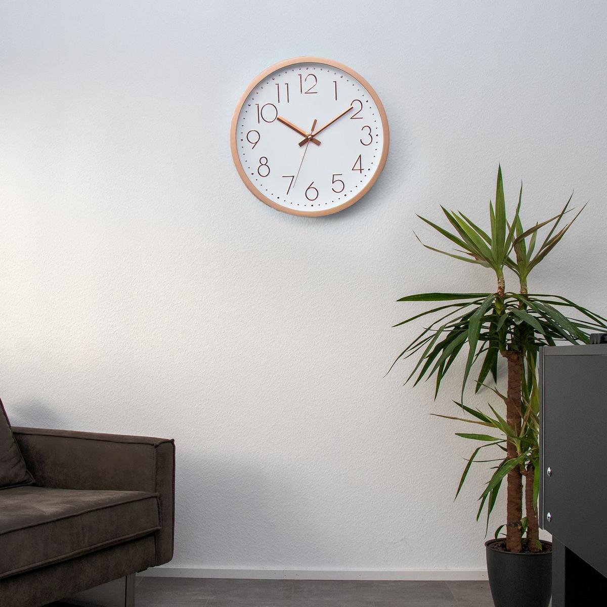 WANDUHR 30.5 cm - Goldfarben, Kunststoff (30.5/30.5/4.5cm) - Intirilife