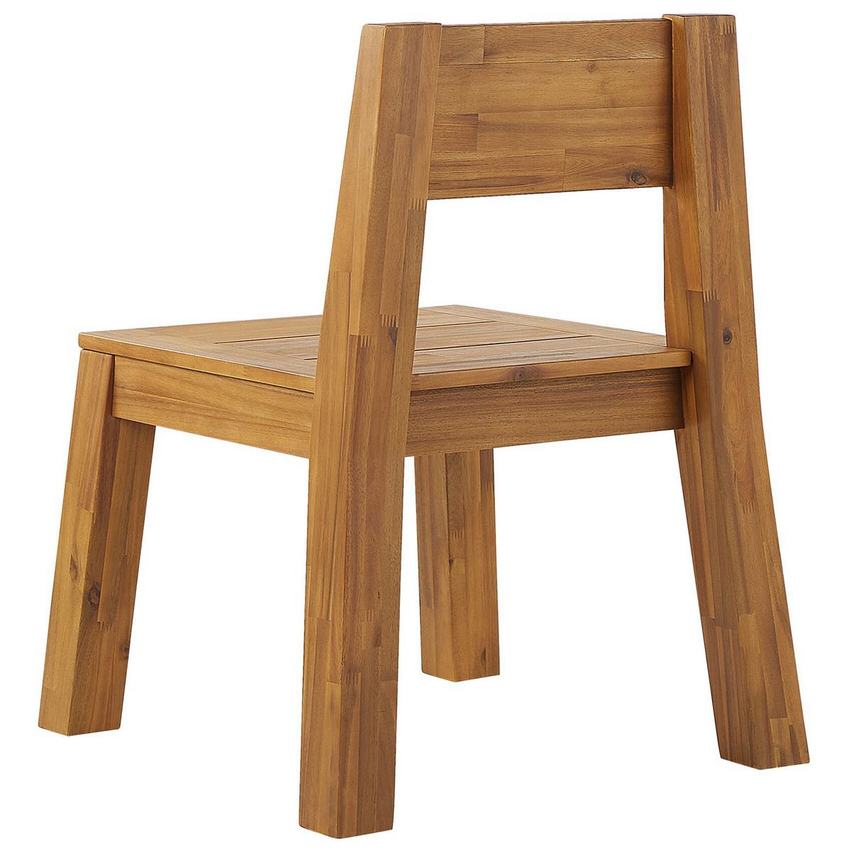 GARTENSTUHL 4er-Set Akazienholz hellbraun Livorno - Hellbraun, Holz (59/81/61cm) - Beliani