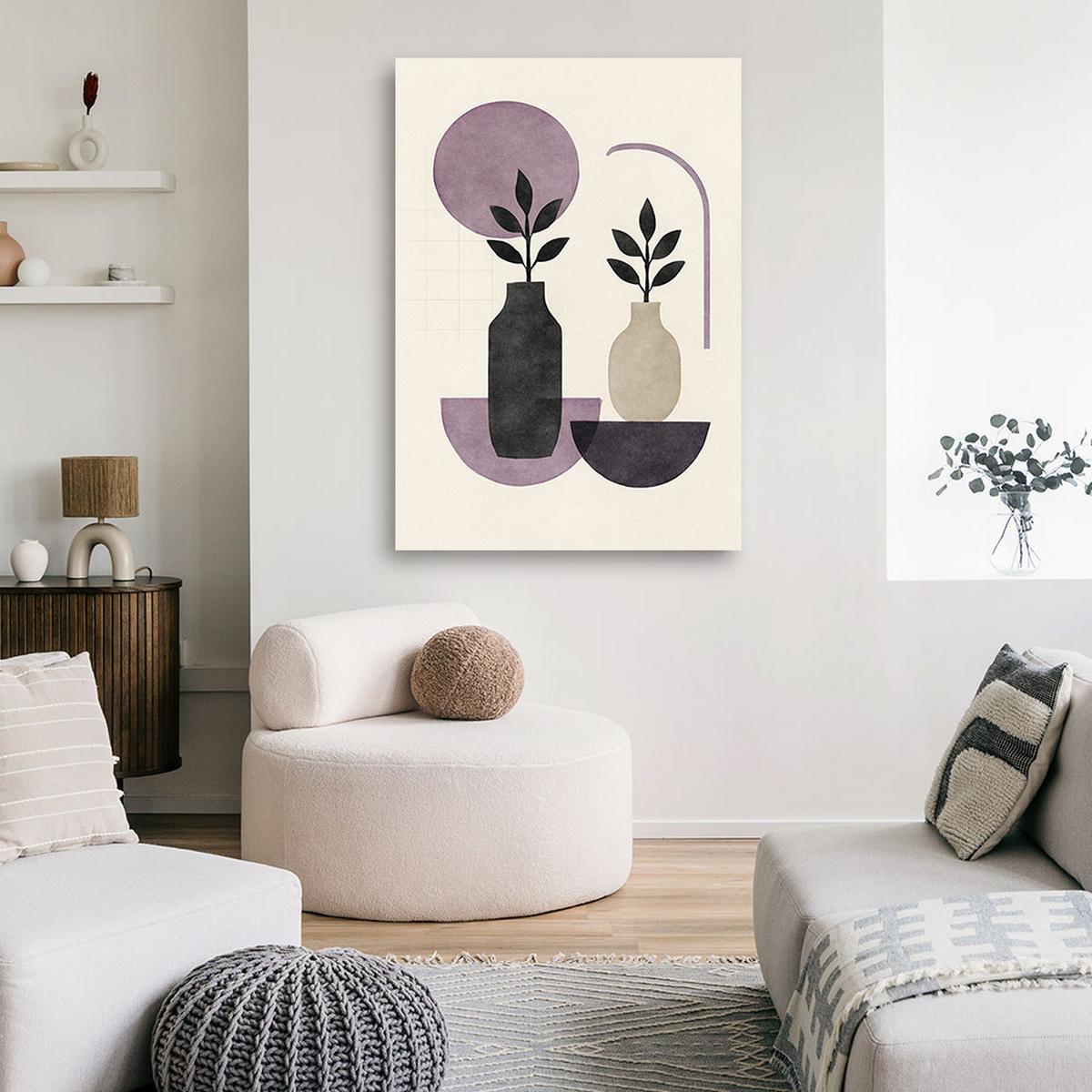 LEINWANDBILD Abstraktion 40x60cm - Lila, Textil (40/60cm) - Feeby