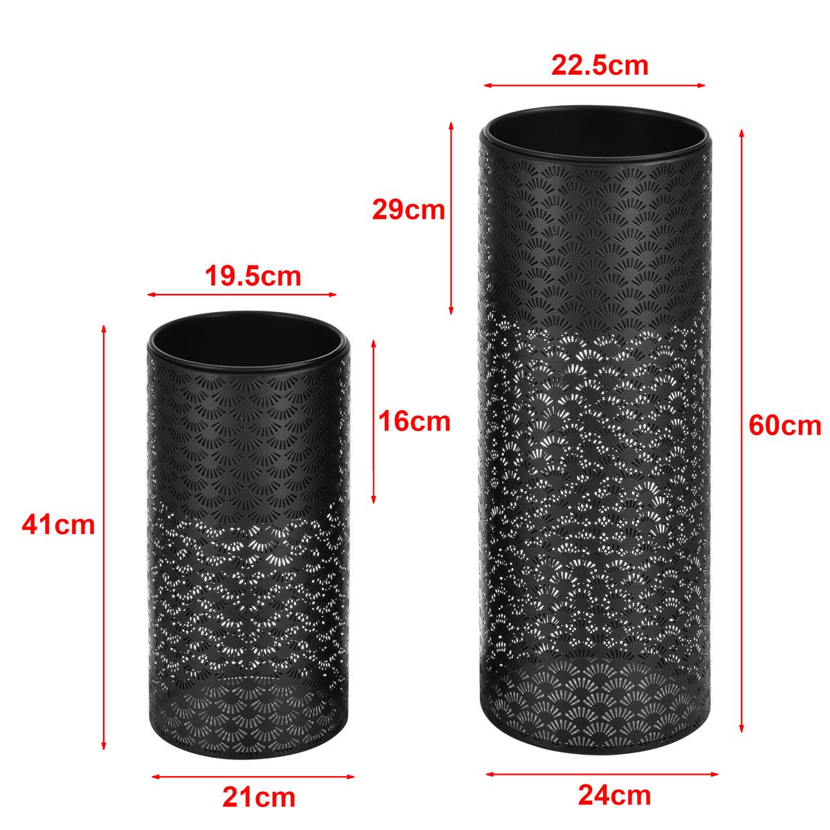 PFLANZENSTÄNDER-SET 2 TLG. Virton - Schwarz, Metall (22.5/29/22.5cm) - [en.casa]