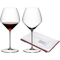 PINOT NOIR / NEBBIOLO GLÄSER + POLIERTUCH Veloce transparent 763 ml 2er Set - Transparent, Glas (0.763L) - Riedel