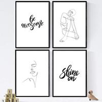 POSTER Set mit 4 ist unglaublich A3 Schwarzer Rahmen - Schwarz, Papier (29.7/3cm) - Nacnic