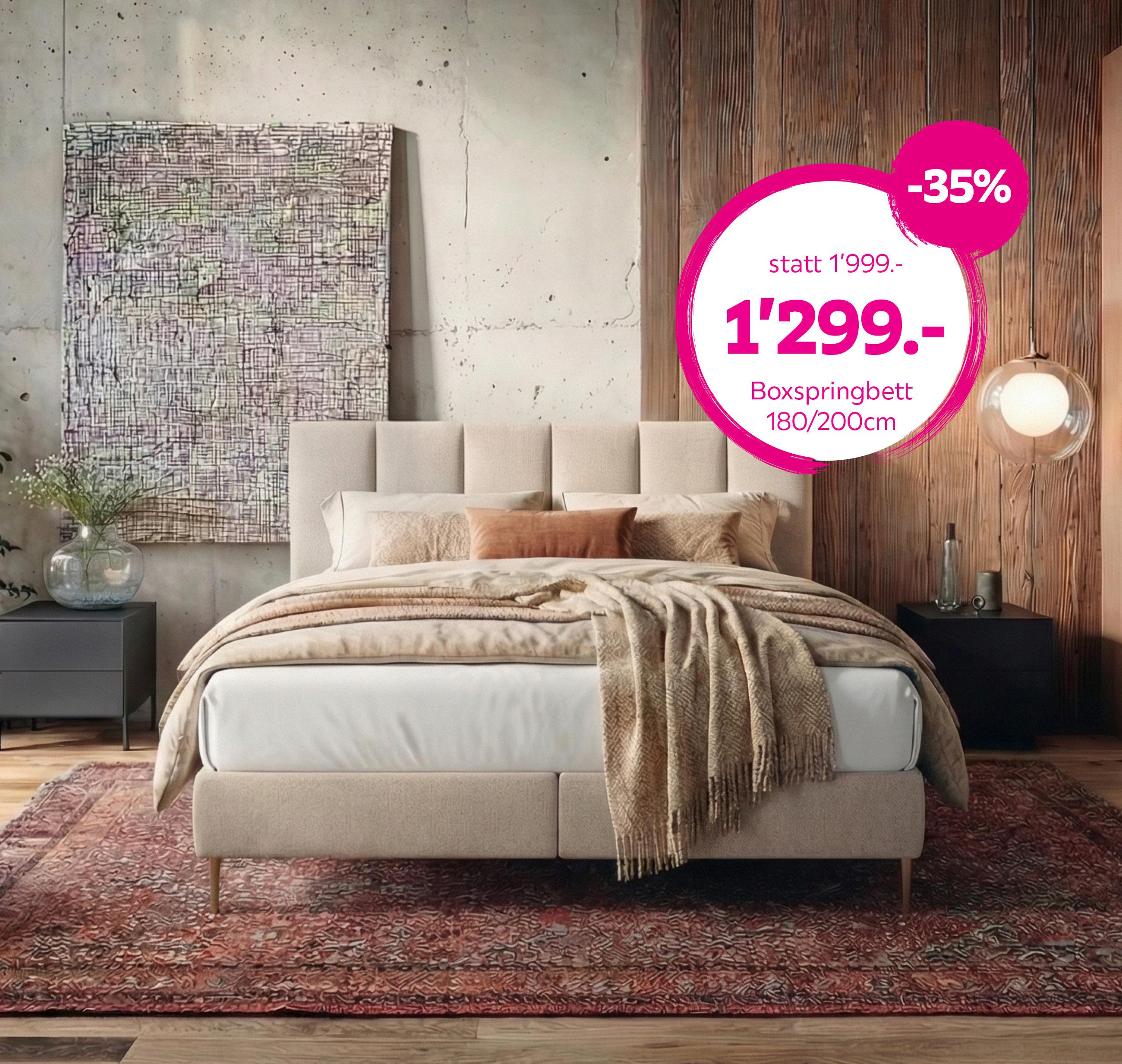 Boxspringbett 180x200cm -35% reduziert