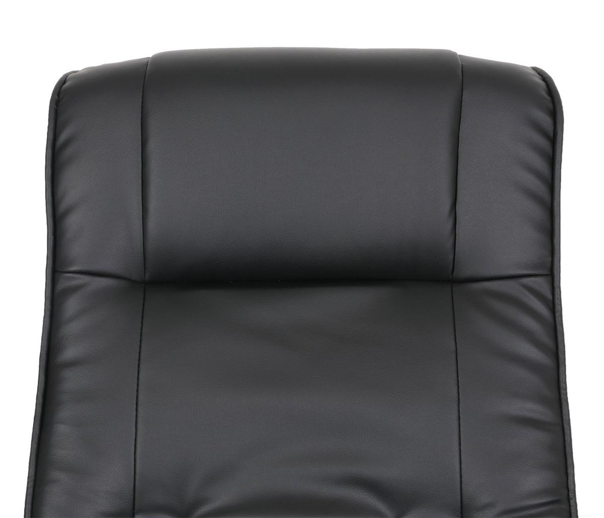 RELAXSESSEL MIT HOCKER Schwarz - Schwarz, Textil (66/104/89cm) - MCW