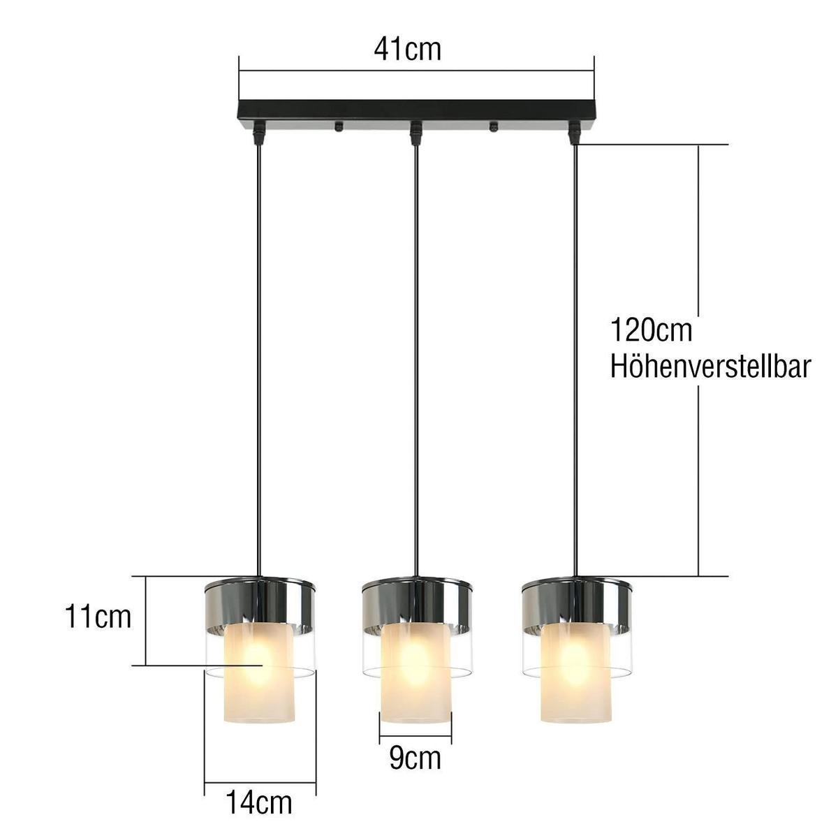 PENDELLEUCHTE Ottmar 41/14/120 cm - Schwarz, Metall (41/14/120cm) - Nettlife