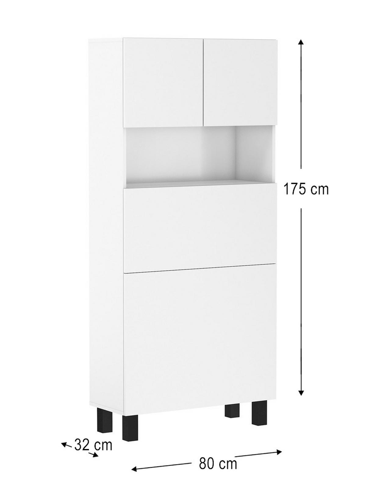 SCHREIBTISCH Weiß 80/175/92 - Weiß, Holzwerkstoff (90/50/175cm) - RAUMHIRSCH FURNITURE