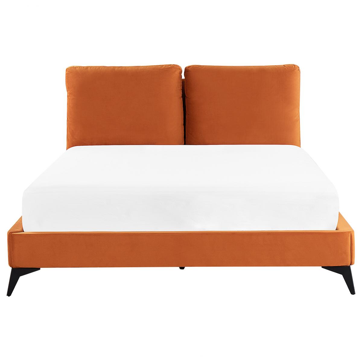 POLSTERBETT 140/200cm Orange Melle - Orange, Textil (140/200cm) - Beliani