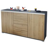 SIDEBOARD Faro Eiche Natur - Eichefarben, Holzwerkstoff (138.5/75.5/35cm) - Vladon