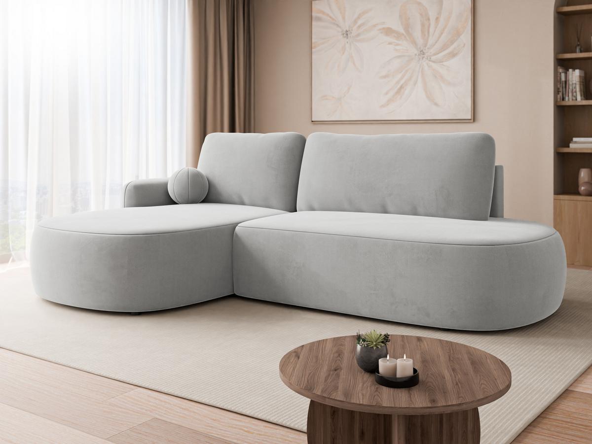 ECKSOFA Loridu O Premium, Seite: Links - Silberfarben/Schwarz, Holz/Kunststoff (274/174cm) - MIRJAN24