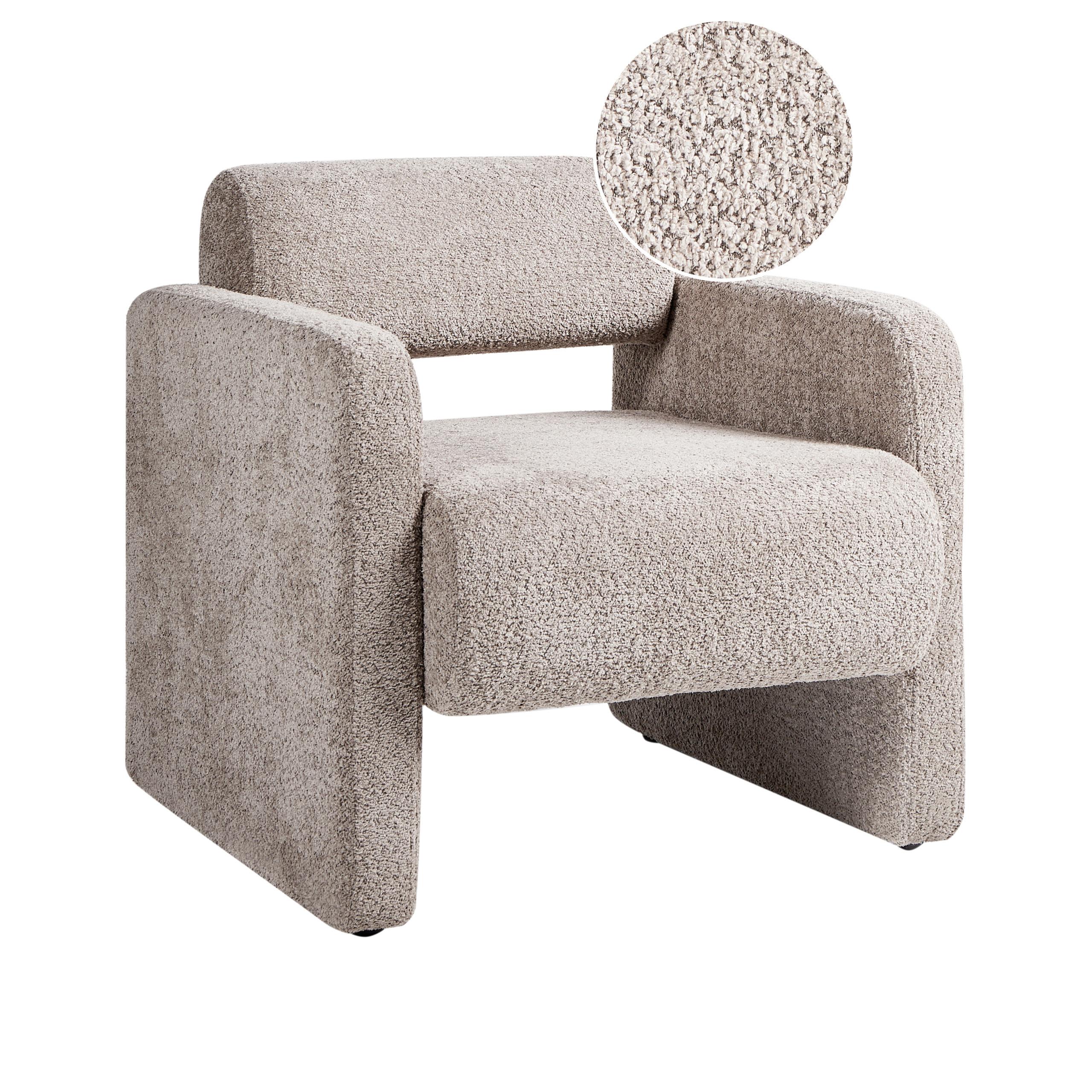 SESSEL Taupe Hallsberg - Taupe, Textil (80/76/80cm) - Beliani
