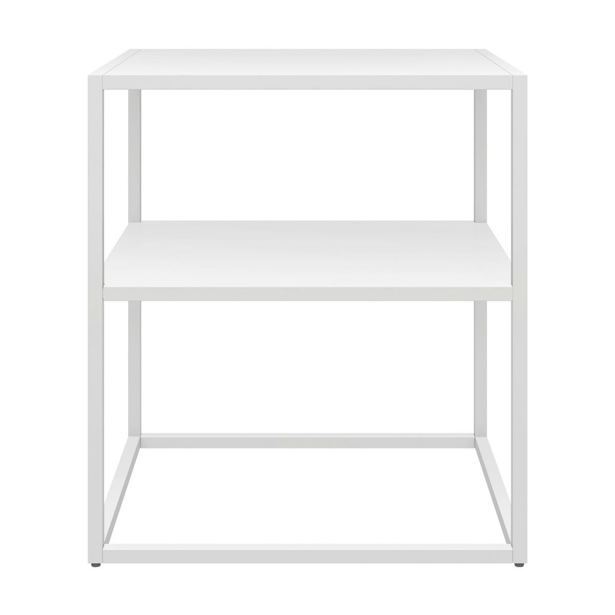 BEISTELLTISCH Raahe - Weiß, Metall (40/45/50cm) - [en.casa]