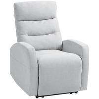 RELAXSESSEL, Fernsehsessel mit Liegefunktion, Gepolstert TV-Sessel mit Fußteil - Hellgrau, Kunststoff (76/103/93cm) - HOMCOM