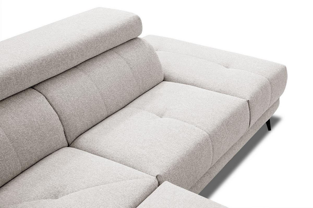 ECKSOFA MORELLO 5-Sitzer, creme - Creme/Schwarz, Holzwerkstoff/Textil (287/228cm) - Wozimo