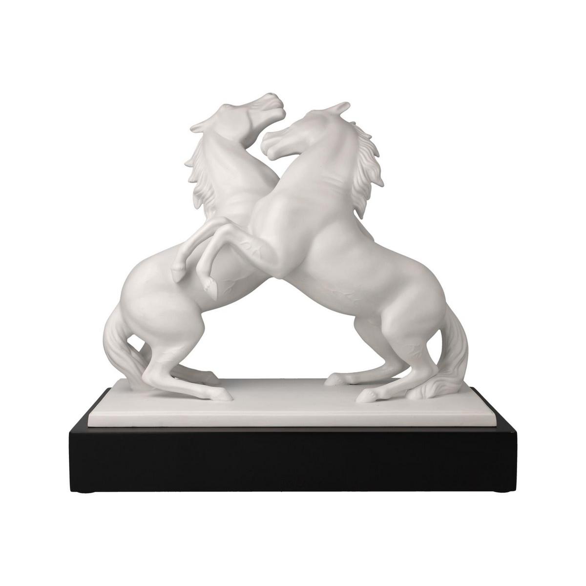 DEKOFIGUR PFERDE ARTISTE ER ALEGRIA Studio 8 Chevaux weiß 32 cm - Weiß, Keramik (16.5/29/32cm) - Goebel