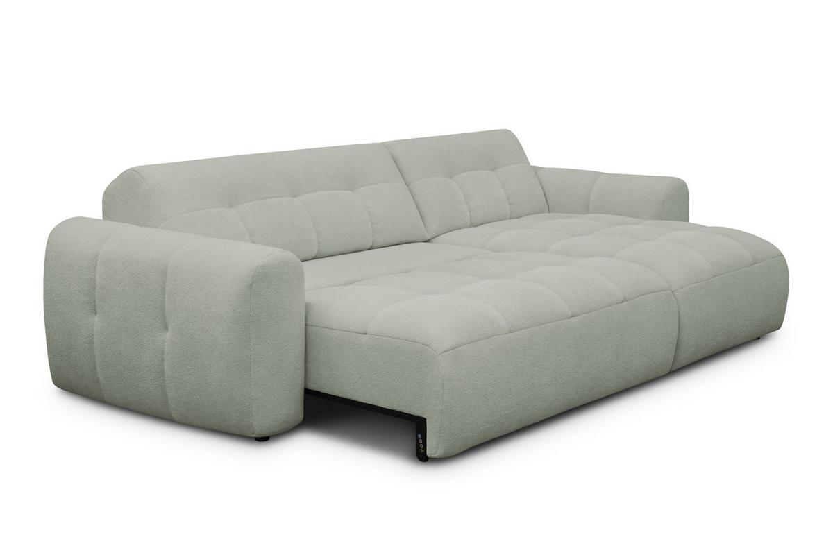 ECKSOFA LUMERO 4-Sitzer RECHTS, hellgrün - Schwarz/Hellgrün, Holz/Textil (275/166cm) - Courtois Laville