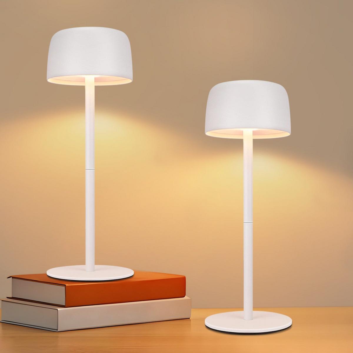 TISCHLAMPE Linan 9/9/25 cm - Weiß, Kunststoff/Metall (9/9/25cm) - ZMH