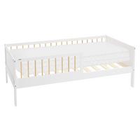 KINDERBETT mit Matratze 80x160 cm Weiß/Natur - Multicolor, Holz (80/160cm) - ML-DESIGN