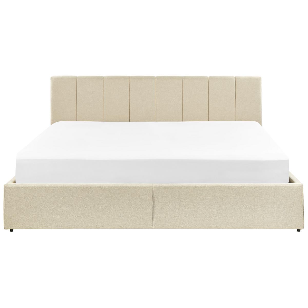 POLSTERBETT 180/200cm Beige Dreux - Beige, Textil (180/200cm) - Beliani