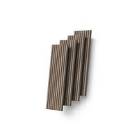WANDPANEELE Grivola Nussbaum 4 Stück - Walnussfarben, Holzwerkstoff (120/40/1.8cm) - Livinity®