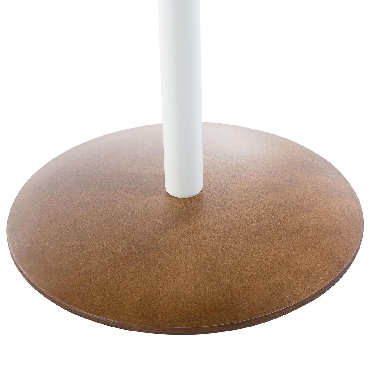 BEISTELLTISCH Holz dunkelbraun 40 cm Oregon - Dunkelbraun/Weiß, Holzwerkstoff (40/40/45cm) - Beliani