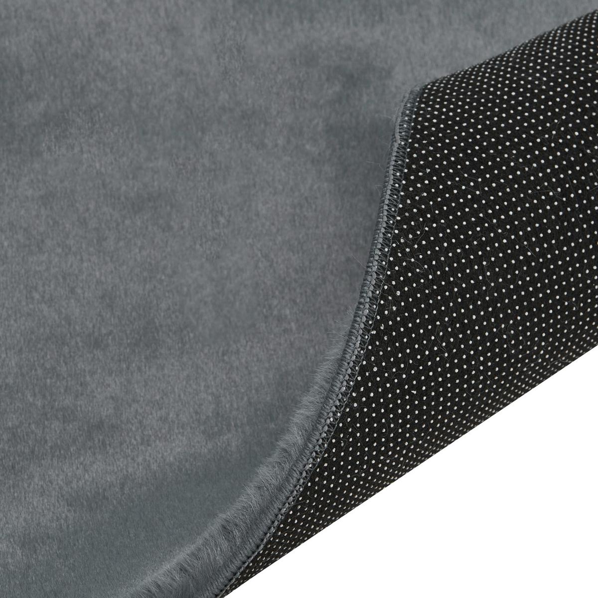 TEPPICH Dunkelgrau 160/230 cm Tangra - Dunkelgrau/Grau, Kunststoff (160/230cm) - Beliani