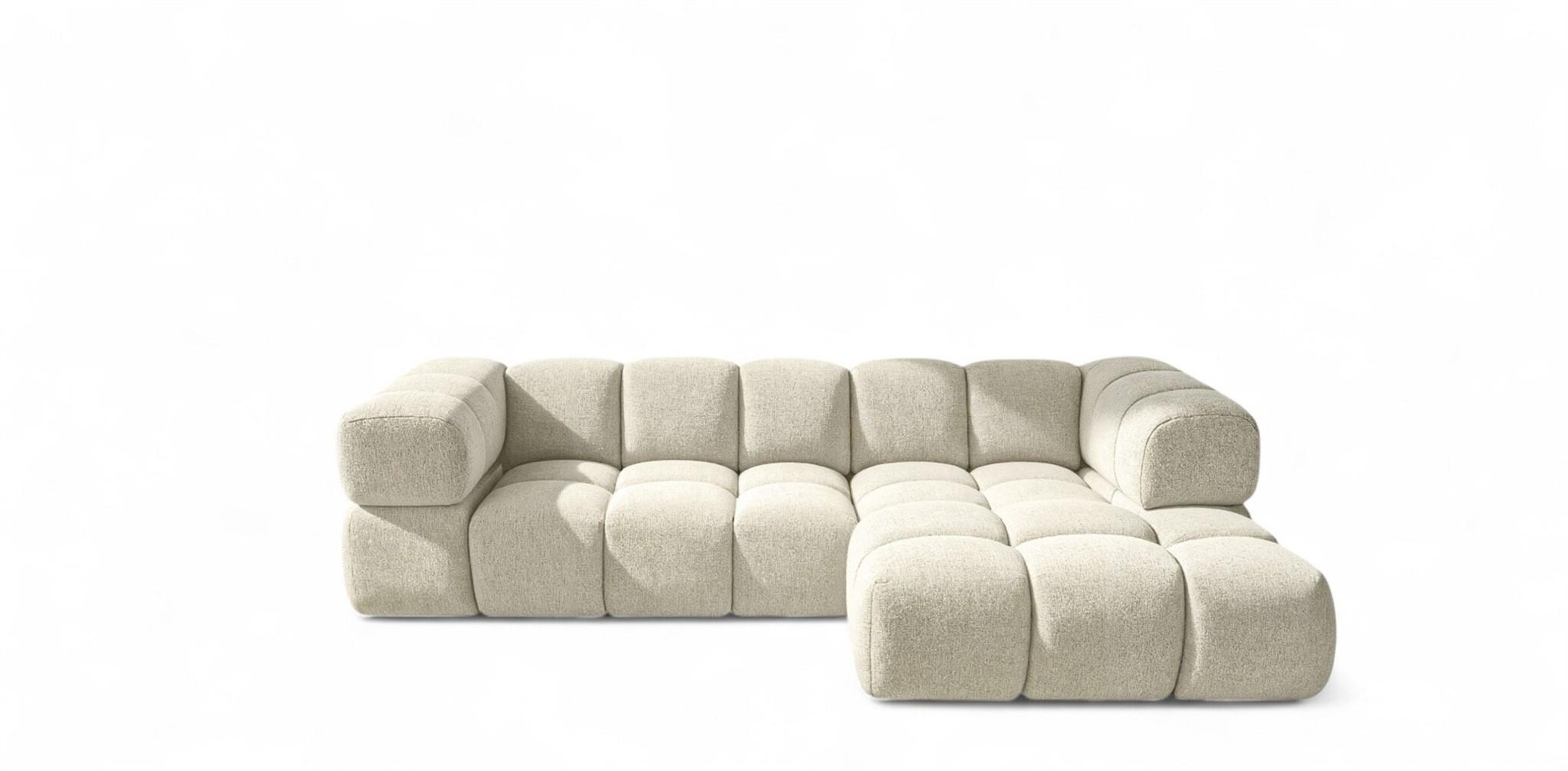 ECKSOFA Blanche In Puente - Creme, Holzwerkstoff/Textil (150/280cm) - Fun Möbel