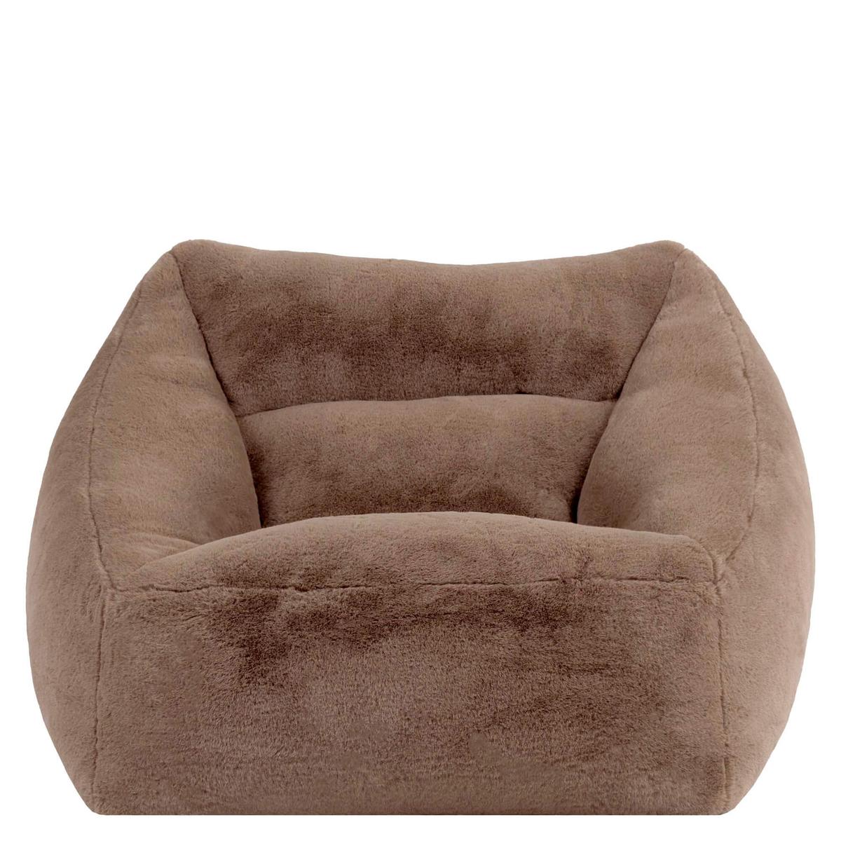 SITZSACK Sessel Natalia flauschig - Mokka, Textil (97/73/84cm) - icon