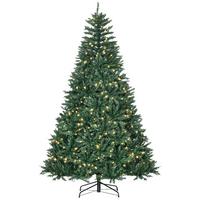 KÜNSTLICHER Weihnachtsbaum, 210 cm Christbaum mit 2154 Spitzen, 700 LED-Leuchte - Grün, Kunststoff (210cm) - HOMCOM