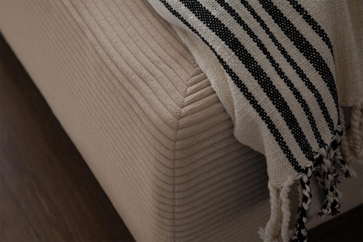 POLSTERBETT HENRY Taupe Cord - Taupe, Textil (200/200cm) - KAWOLA