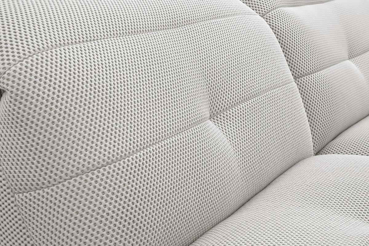 ECKSOFA TRENTO 4-Sitzer, ecru - Ecru/Schwarz, Holzwerkstoff/Kunststoff (165/262cm) - Wozimo