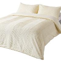 BETTWÄSCHE Perkal getuftet - Weiß, Textil (260/220cm) - Homescapes