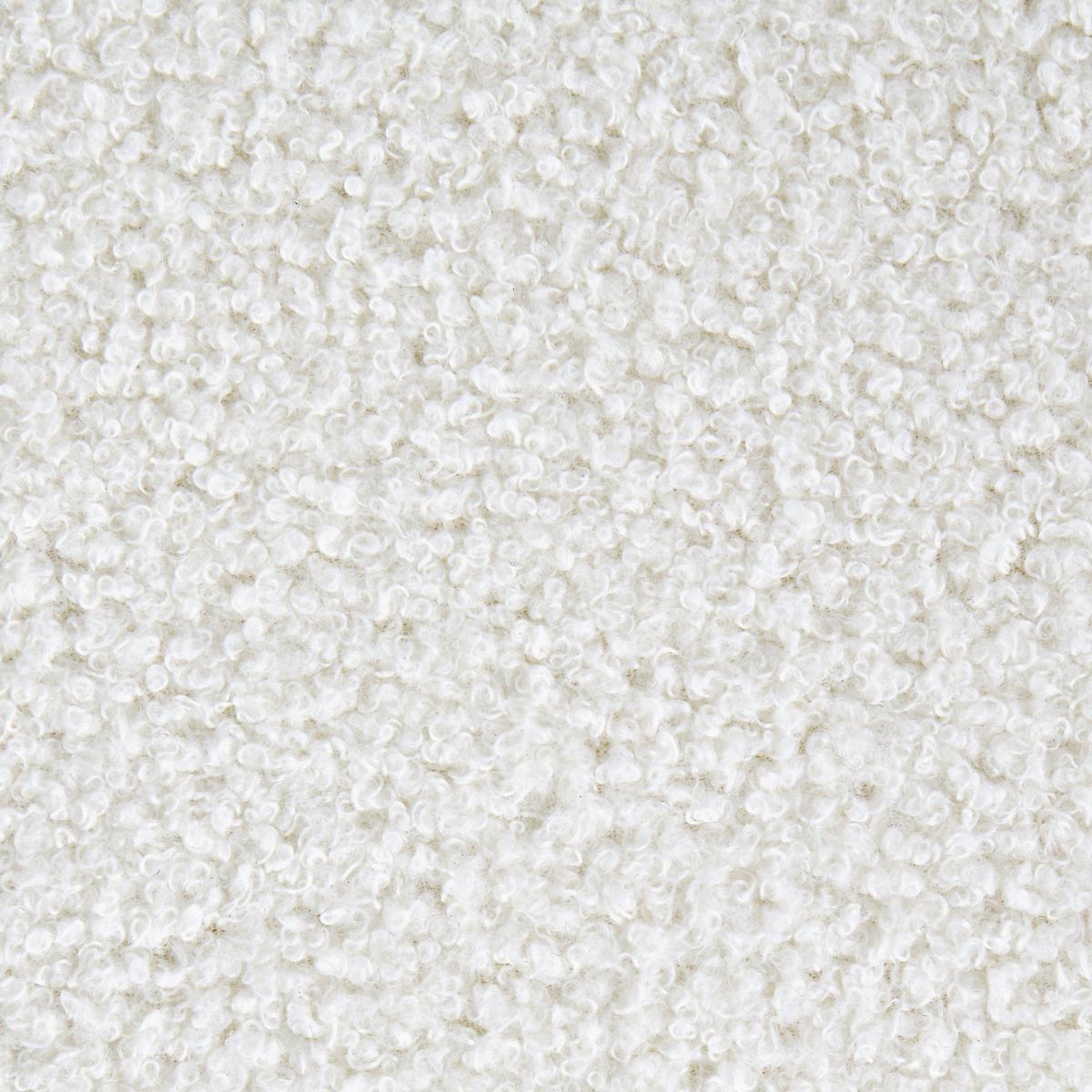 POUF Bouclé Weiß Kansas - Weiß, Textil (38/39/38cm) - Beliani