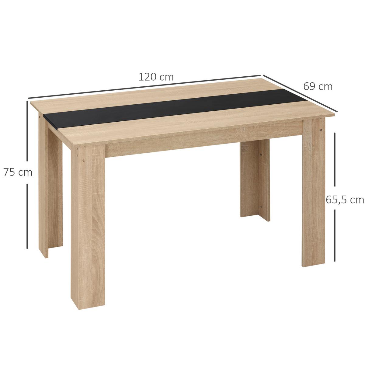 ESSTISCH Sylven 120/69/75 cm - Braun, Holz (120/69/75cm) - ZMH