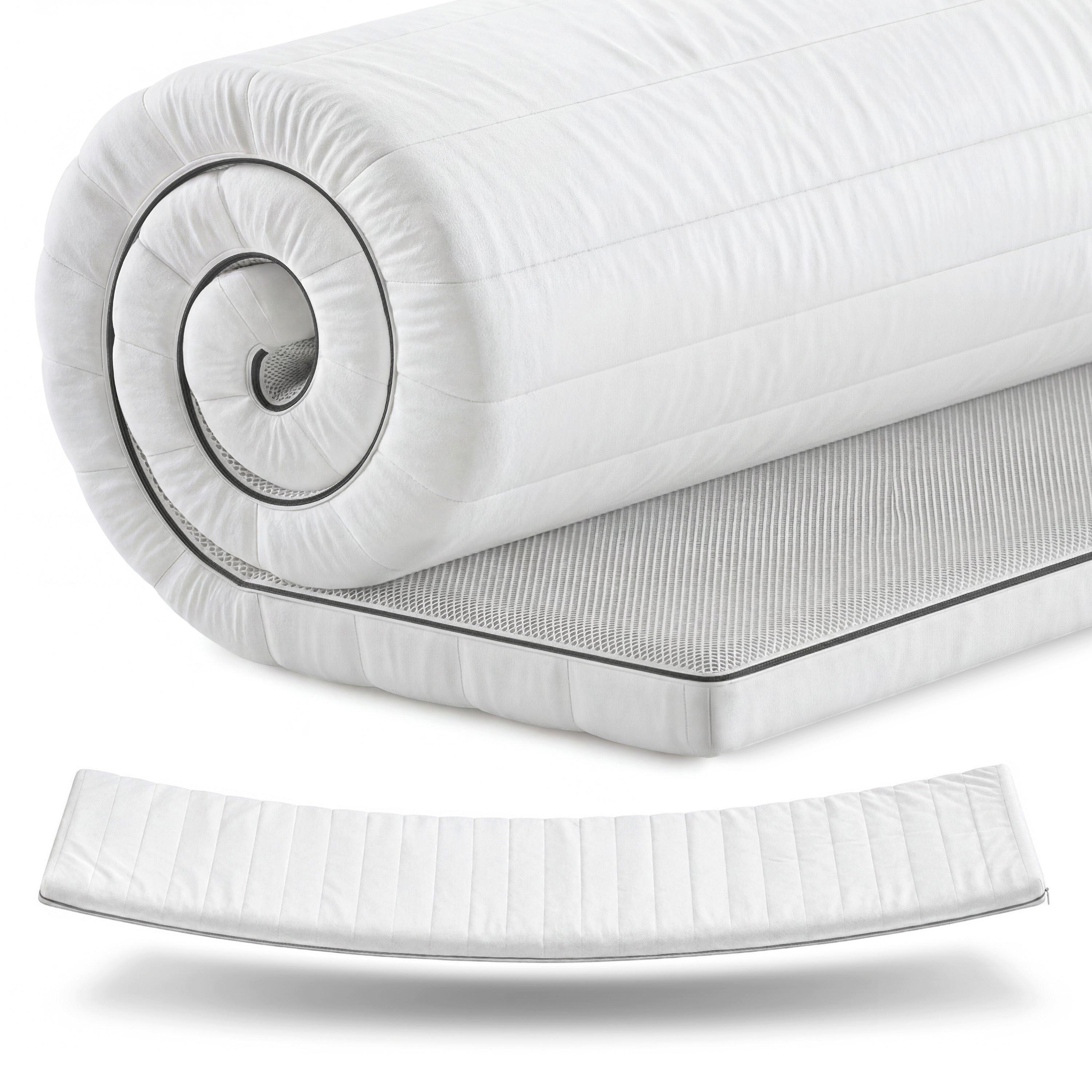 MATRATZENTOPPER KALTSCHAUM 100x200 cm – 5 cm Komfortauflage für harte Matratzen - Weiß, Textil (100/200cm) - Mister Sandman