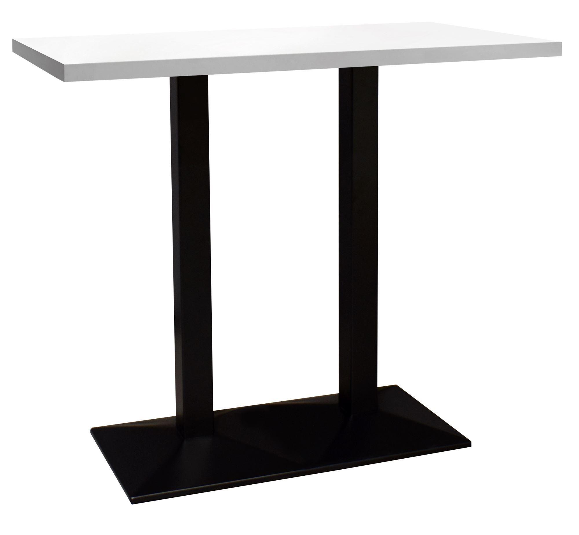 BISTROTISCH Efthimia 120x70x75 schwarz matt/weiß matt lack - Weiß, Metall (120/70/75cm) - 58aufmkessel