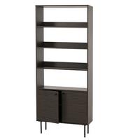 BÜCHERREGAL Dunkelbraun - Dunkelbraun, Metall (80/200/30cm) - MCW
