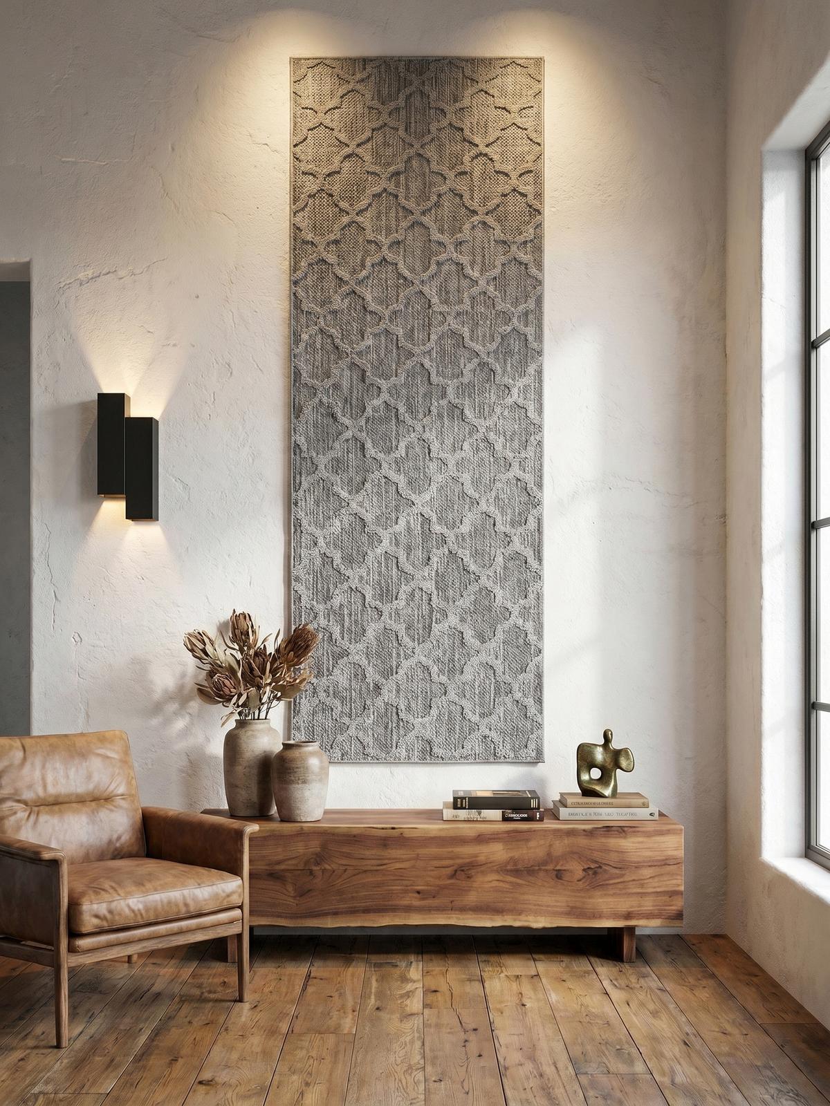 TEPPICH Outdoor IMST in Grau, im Skandi-Stil, 80 x 250 cm - Grau, Textil (80/250cm) - KADIMA DESIGN