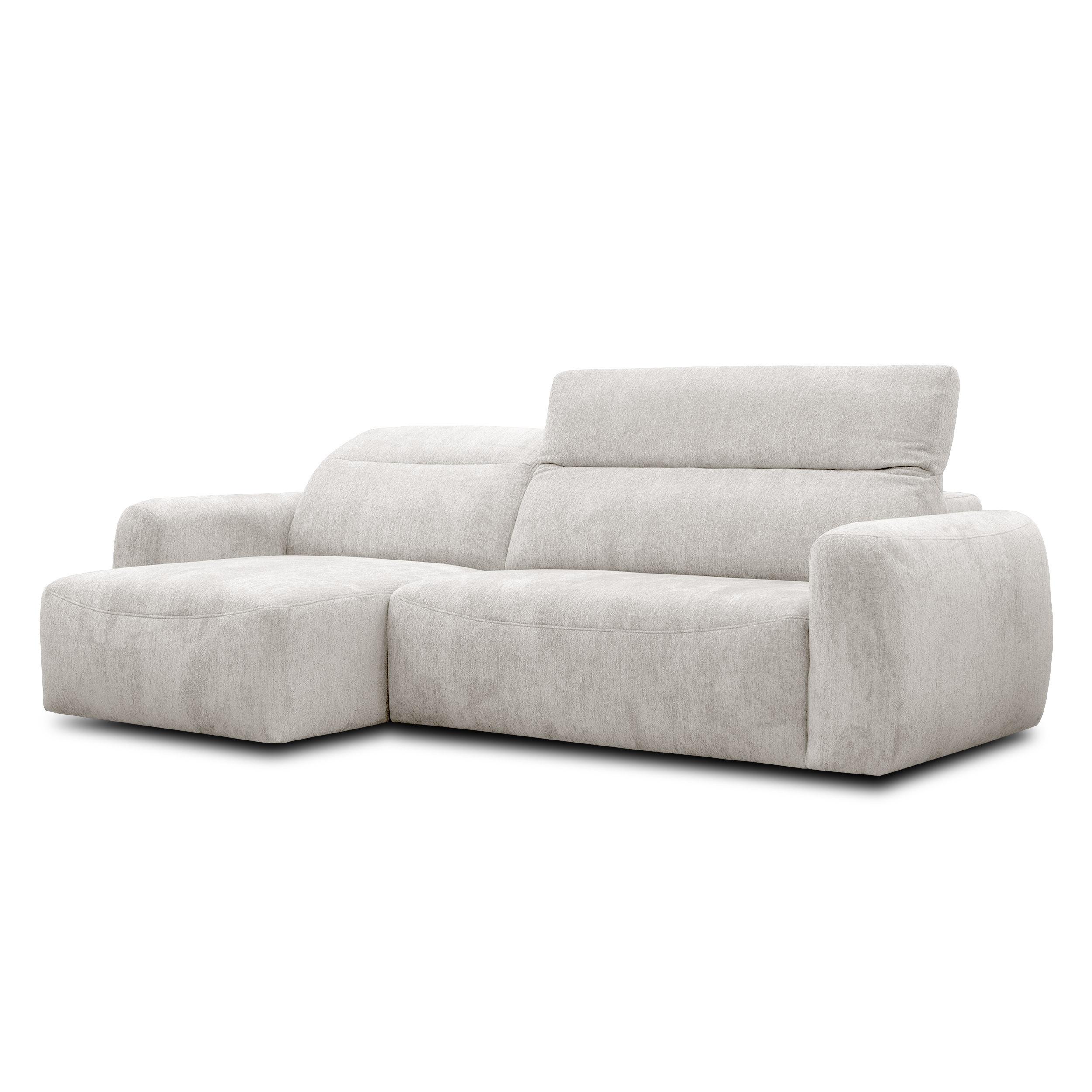 ECKSOFA NERO 4-Sitzer, ecru - Ecru/Schwarz, Holz/Textil (272/81/159cm) - Wozimo