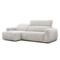 ECKSOFA NERO 4-Sitzer, ecru - Ecru/Schwarz, Holz/Textil (272/81/159cm) - Wozimo