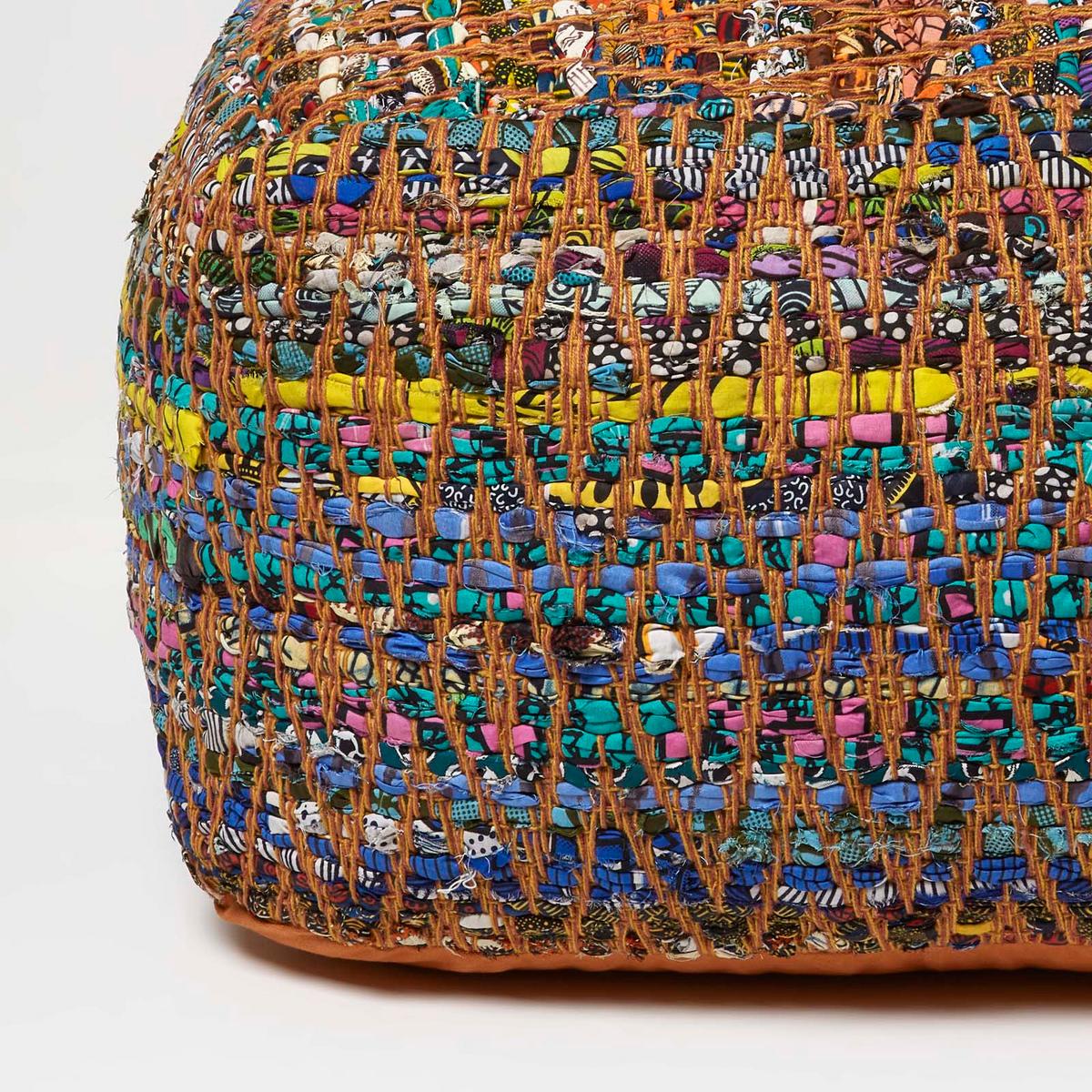 SITZPOUF bunt gemustert 60/60/30 cm - Multicolor, Textil (60/30/60cm) - Homescapes