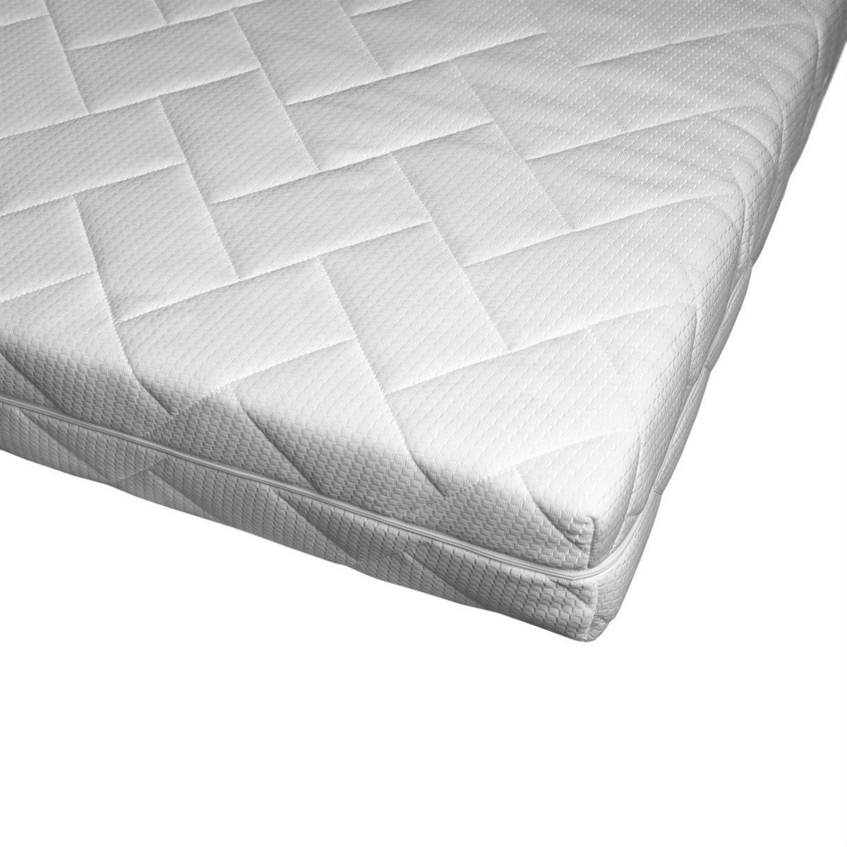SCHAUMMATRATZE VELVO 100x200 - Weiß, Textil (100/200cm) - Lookway