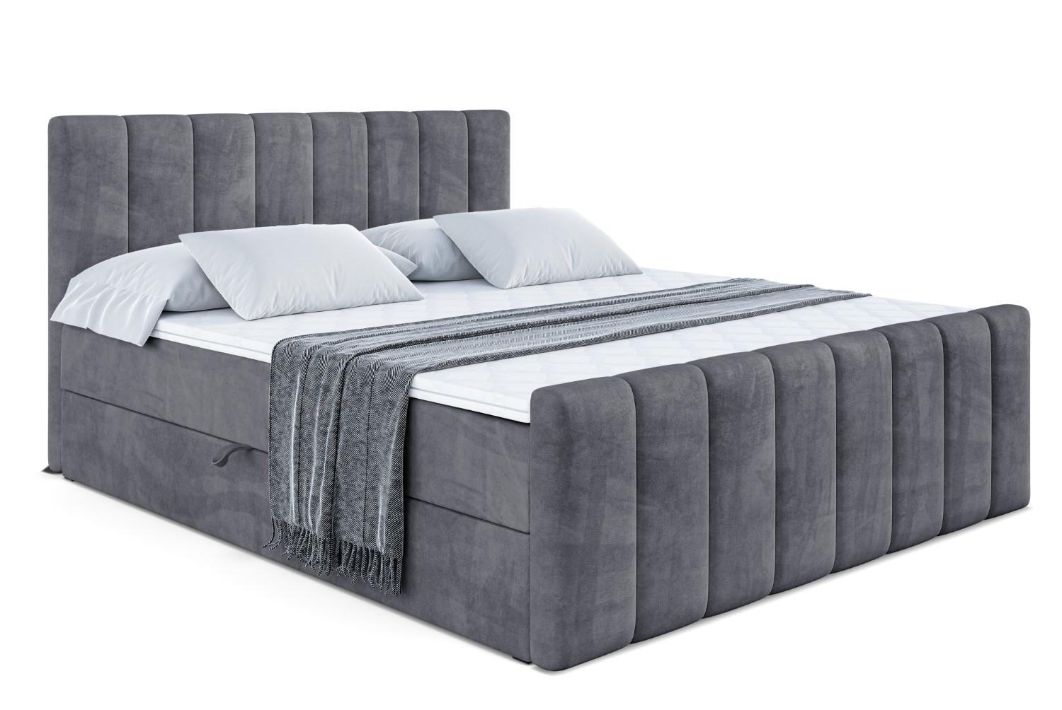 BOXBETT OTTA-Z - 160x200 cm - H3 - Dunkelgrau - Dunkelgrau, Holzwerkstoff (160/200cm) - ALTDECOR