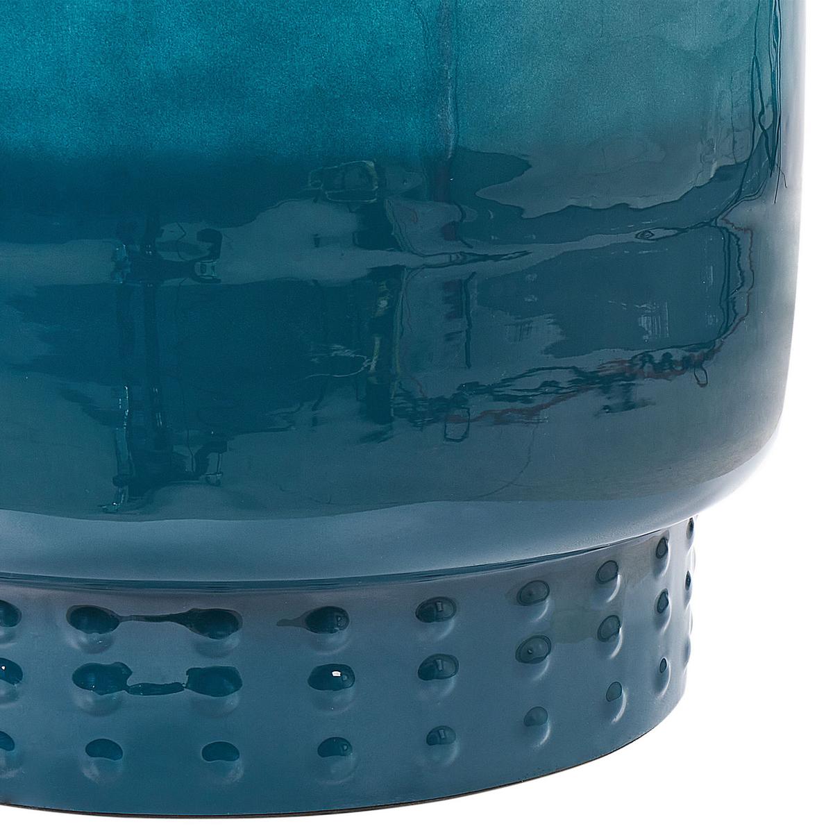 BEISTELLTISCH Metall blaugrün rund 41 cm Alabama - Blau, Metall (41/41/49cm) - Beliani