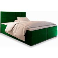 BOXBETT LENA 140x200 cm mit Matratze und Topper - Grün - Grün, Holz (140/200cm) - MASSENO